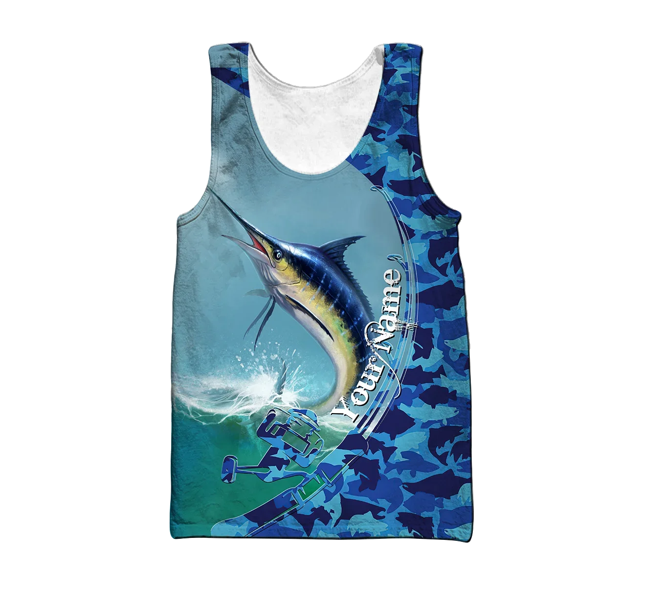 Nome personalizzato Mahi mahi fishing 3D Printed Mens Vest Fashion t-shirt senza maniche summer streetwear Cool canotte Unisex BX42