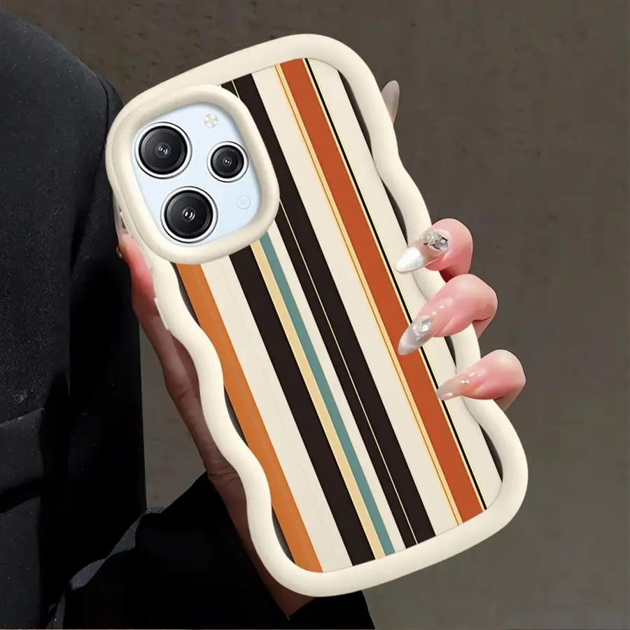 حافظة لهاتف Xiaomi Poco X3 NFC X5 X3 Pro غطاء هاتف ناعم بخطوط ريترو