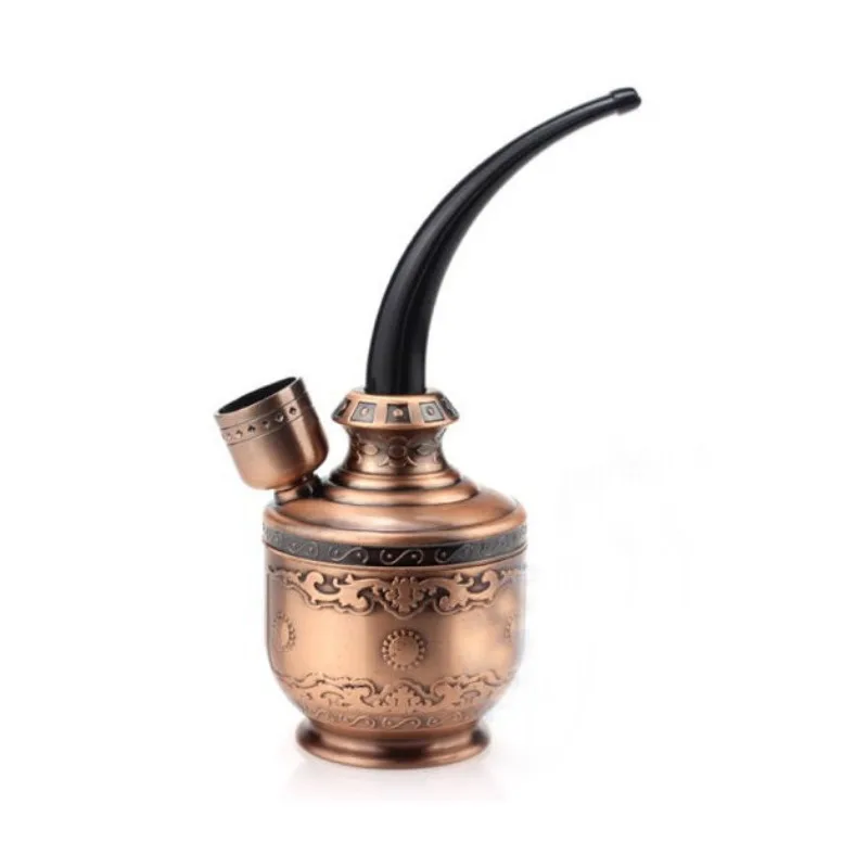 Reduce Tar Healthy Water Smoking Pipe Retro Cleanable Water Tobacco Pipe Cleanable Circulation Smoking Bottle Portable Men Gift