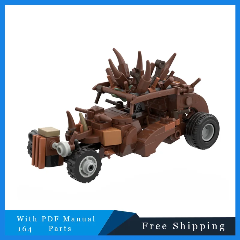 

164 PCS Innovative Four Wheel Car Building Block Model MOC Buildings Blocks Color Brown Technology Festival Christmas Gifts DIY
