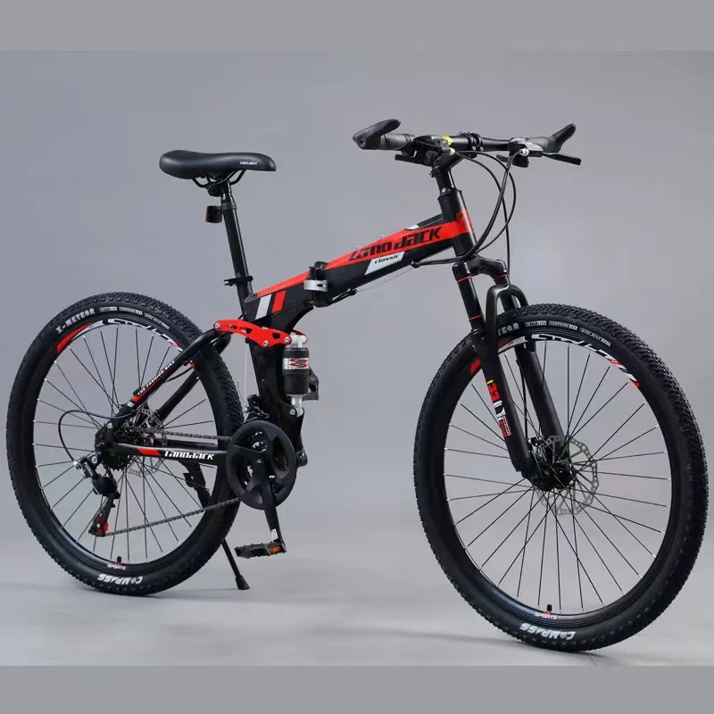 24 26 بوصة 21 24 27 سرعة الدراجة الجبلية قابلة للطي مع إطار فولاذي دراجات الطريق للبالغين #4