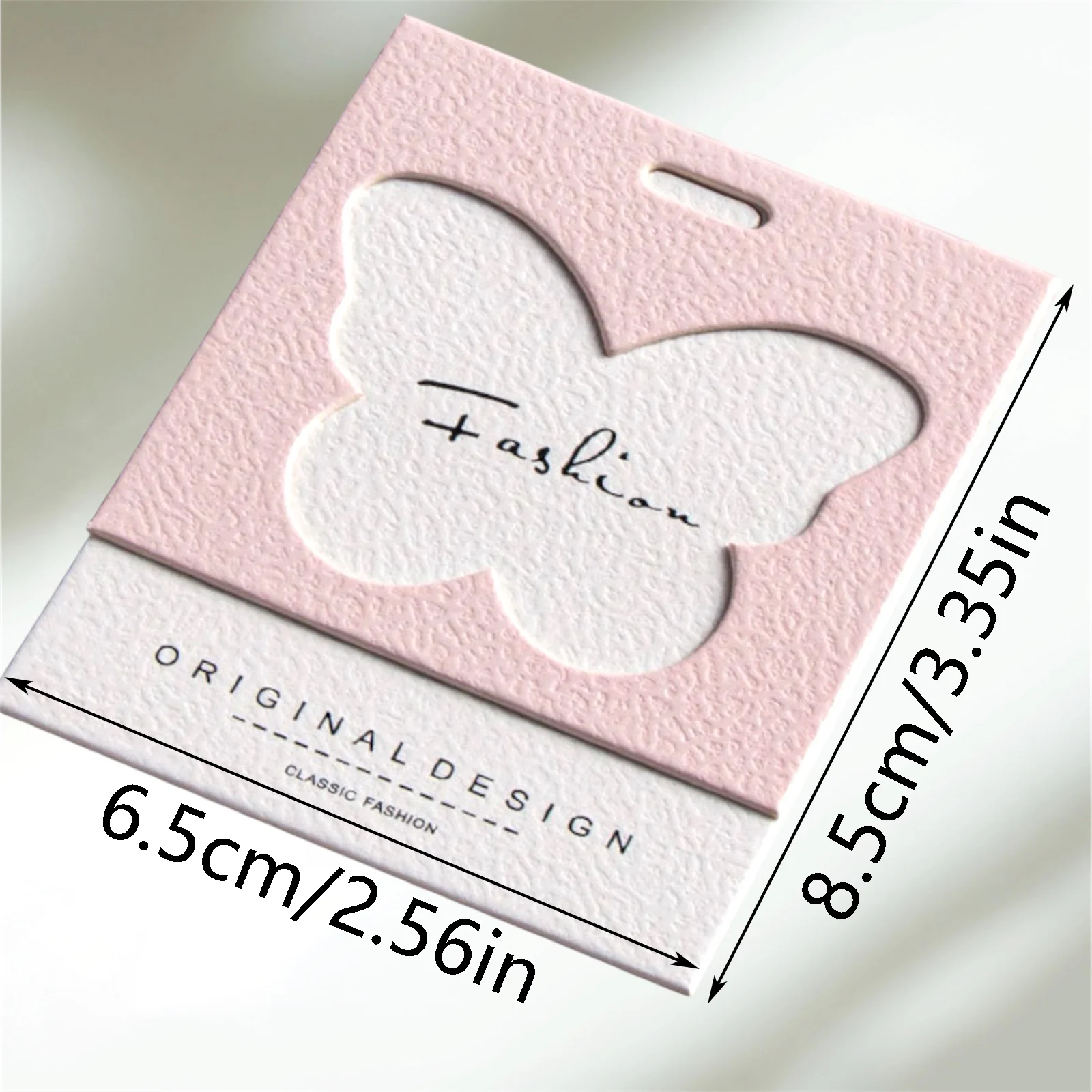 10sets/20sets Pink Butterflies Thickened Textured Paper Universal Clothing Hang Tags with Rope, Fashion Design Tags for Clothing