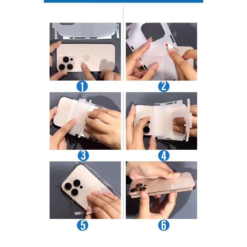 1-3 Stück Vollflächige Rückseiten-Hydrogelfolie für iPhone 17 ProMax 16 15 14 13 12 11 Pro Kratzfeste Rückseiten-Schutzfolie – Detail 5