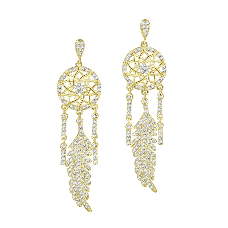 Pure 18K Gold Tassel Drop Earrings for Women Bridal Romantic Long Geometry Simple Fine Jewelry Dating Wedding Gifts
