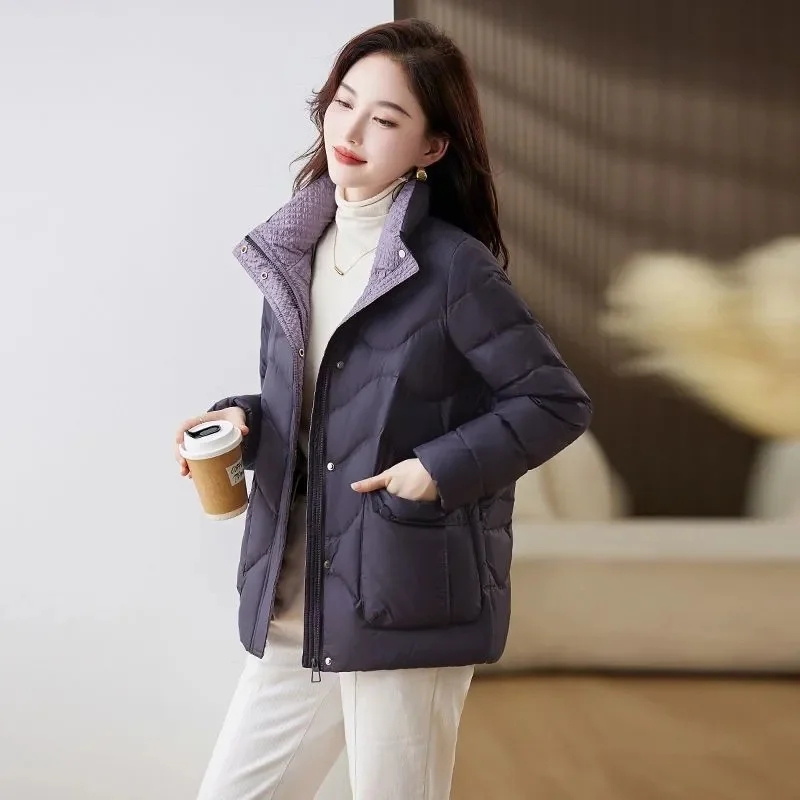 Down Cotton-Padded Jacket Women's New Cotton-Padded Jacket Autumn/Winter 2024 Outerwear       Fashionable And Slim Warm Jacket