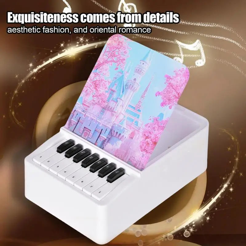 Piano Calendar Playable Finger Piano Decorative Monthly Desk Calendar Creative Desk Calendar with 32 Famous Songs Aesthetic Room