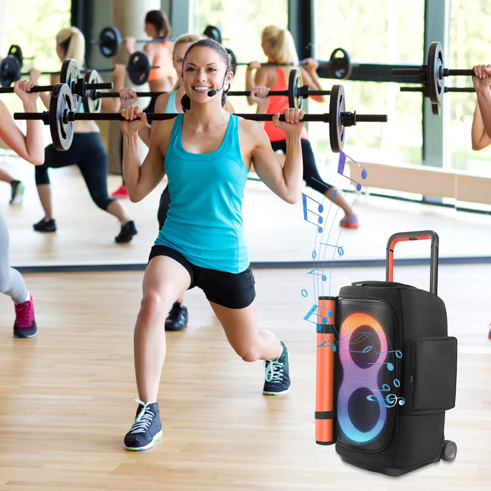 

Speaker Carry Cover with Mic Pocket Portable Speaker Dust Case Wear Resist Double-Sided Speaker Storage Bag for JBL PARTYBOX 520