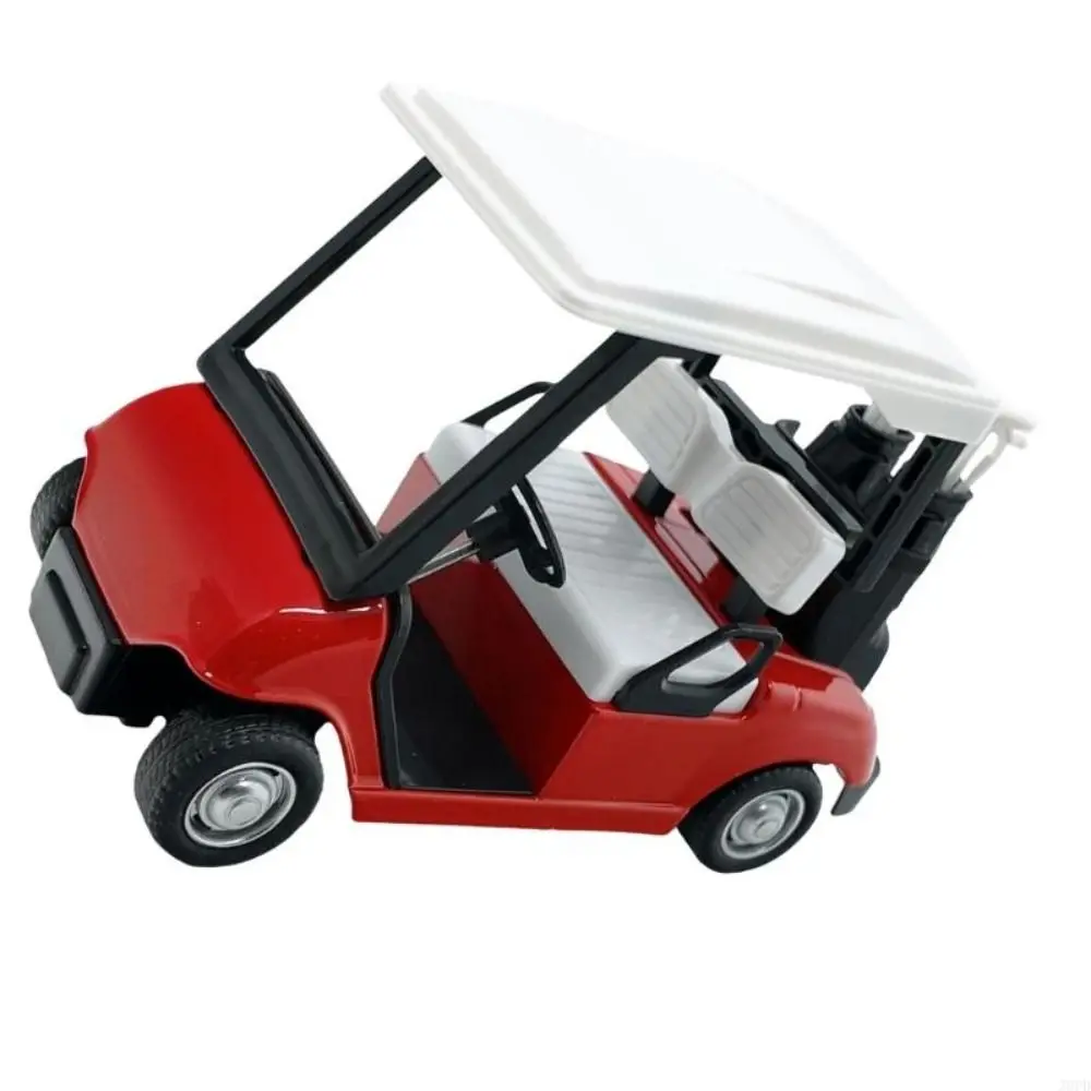 Premium Alloy Golf Cart Replicas Miniature Size Pull-back Mechanism Miniature Golf Cart Funny Interactive Golf Cart Model Gifts view 2