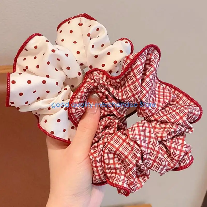 

Y5JD Oversized Hair Scrunchies Oversized Red Hair Scrunchy Elastic Hairpieces Hair Rope Lady Hair Decoration