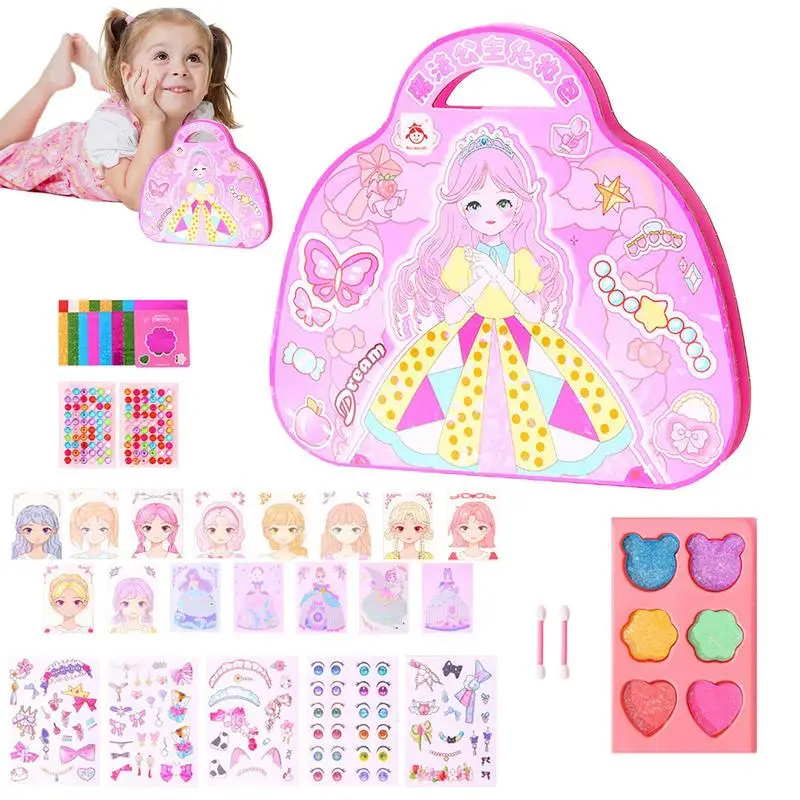 

Toy Cosmetic Set for Kids Girls Pretend Makeup Sets Dress up Game Set Cute Children Makeup Set for Home Kindergarten Nursery