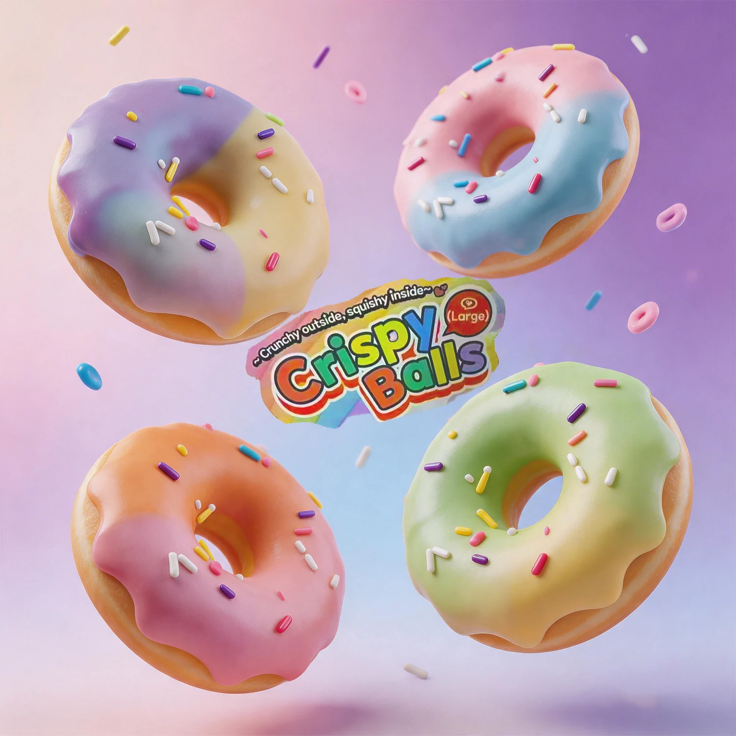 Party Games Graduation - Mainan fidget squishy berbentuk donat renyah