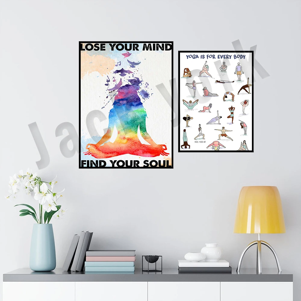 

Lose Your mind Find my soul poster, black women, yoga girl, self-care poster, gift of mindfulness, meditation poster, yoga poste