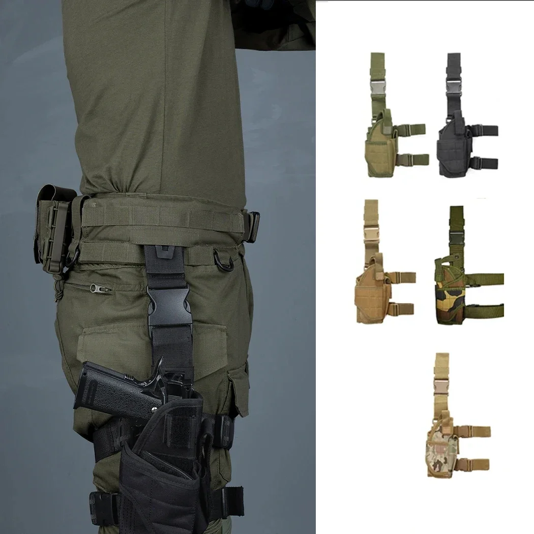 Universal Holster Drop Leg Thigh Gun Holster Hunting Military Airsoft Glock Beretta Handgun Pouch Right Hand Gun Pistol Case