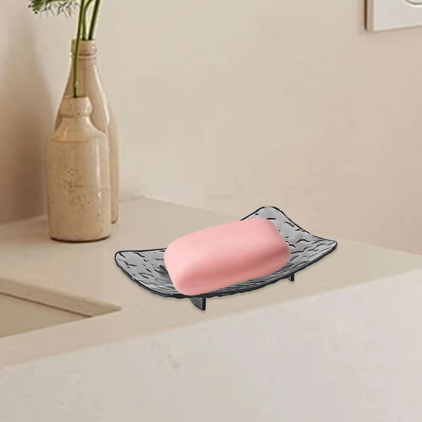Glacier Pattern Soap Dish Drain Bathroom Soap Dish drainage soap tray, simple soap storage rack in home bathroom