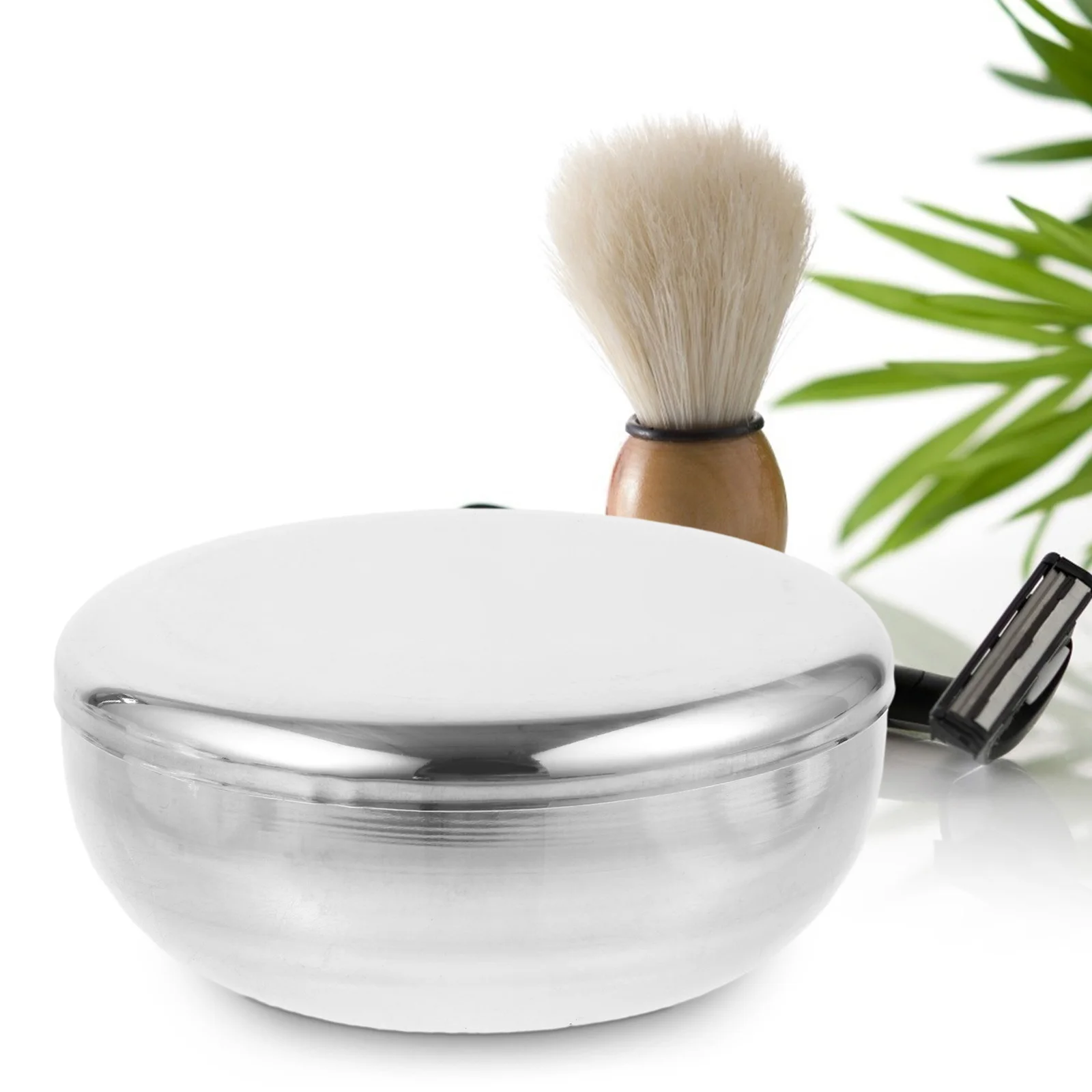 

Portable Shaving Bowl Durable Stainless Steel 52mm High 73mm Diameter Men Shave Cup Beard Grooming Kit Soap Foam for Friends