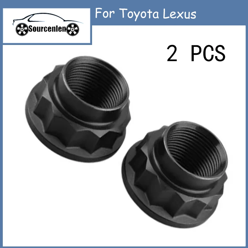 2pcs Brand New Wheel Axle Nut Driveshaft Spindle Nuts for Toyota for Lexus Replacement Auto Wear Parts 90177-22001 9017722001