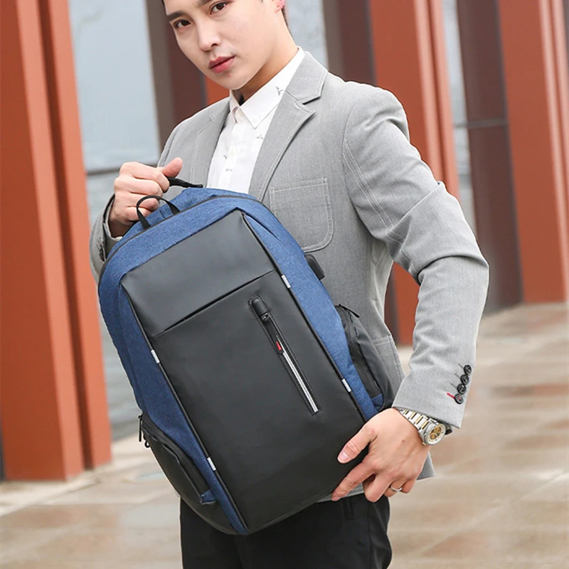 New 4 Colors Backpack Men USB Charging Waterproof 15.6 Inch Laptop Casual Oxford Male Business Bag Computer Notebook Backpacks