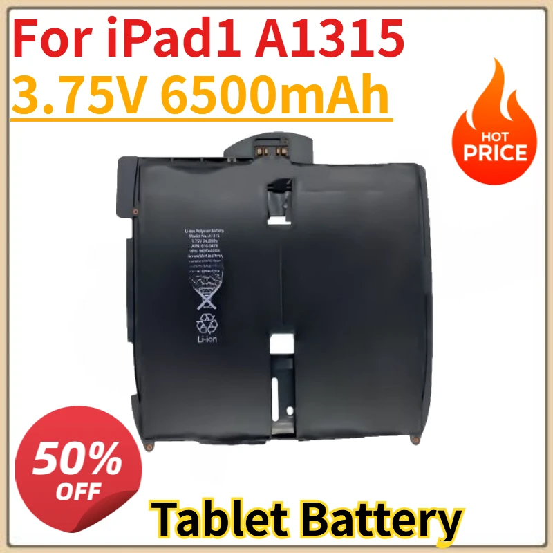 

Высококачественный новый аккумулятор для планшета 3,75 В 6500 мАч для iPad1 A1315