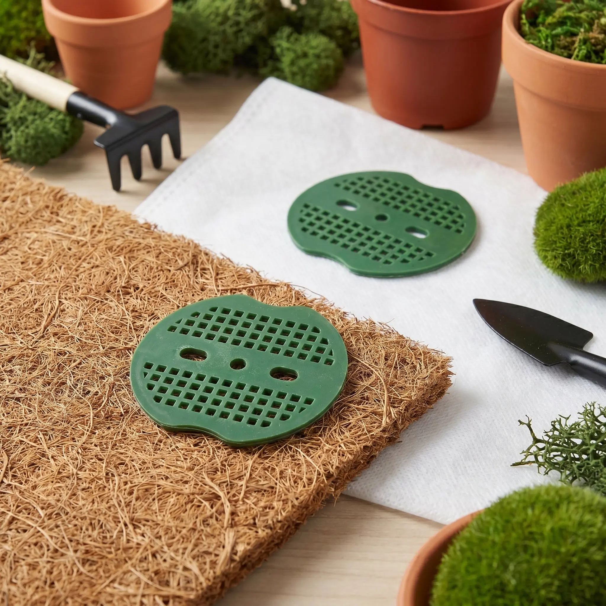 100Pcs Garden Landscape Staple Gaskets Plastic Washer Pads Yard Stakes for Weed Barrier Turf Fabric Stabilizing Ground Pins