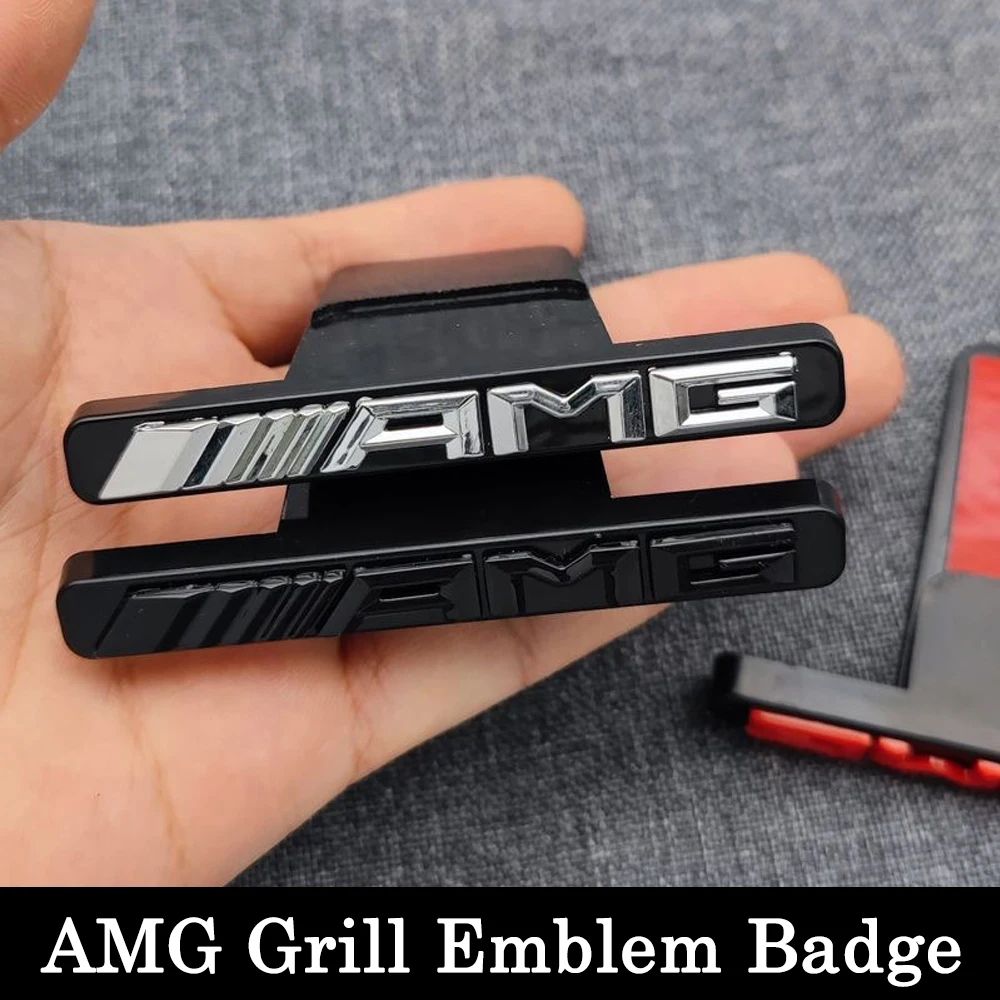 

3D-эмблема Mercedes-Benz AMG из ABS-пластика для решетки радиатора, значок для Mercedes GLC, G-класса, W204, W205, W212, W213, GT, наклейка AMG, аксессуары