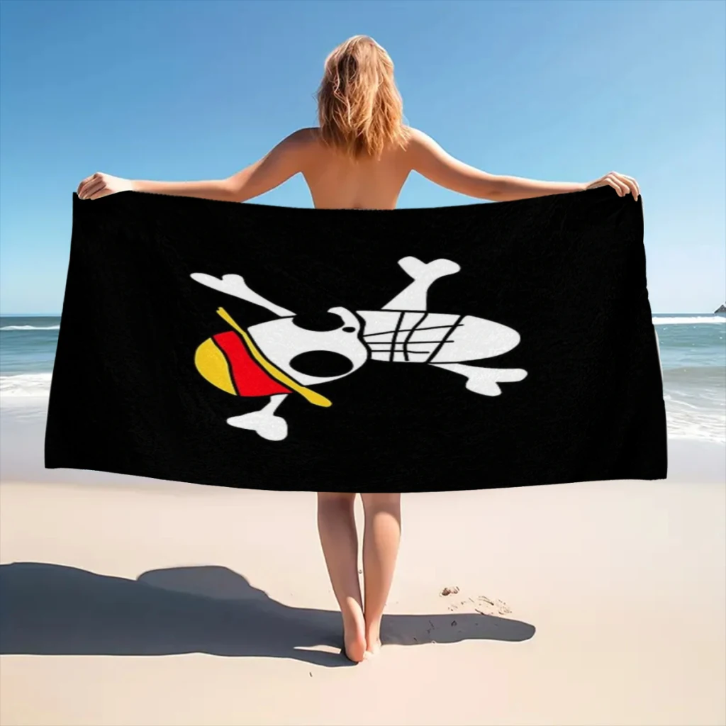 Luffy&X27;S Jolly Roger Drawing Beach Towel  Poncho Bathing Towels Cover-ups Quick Dry Sand Free Yoga Spa Gym Pool