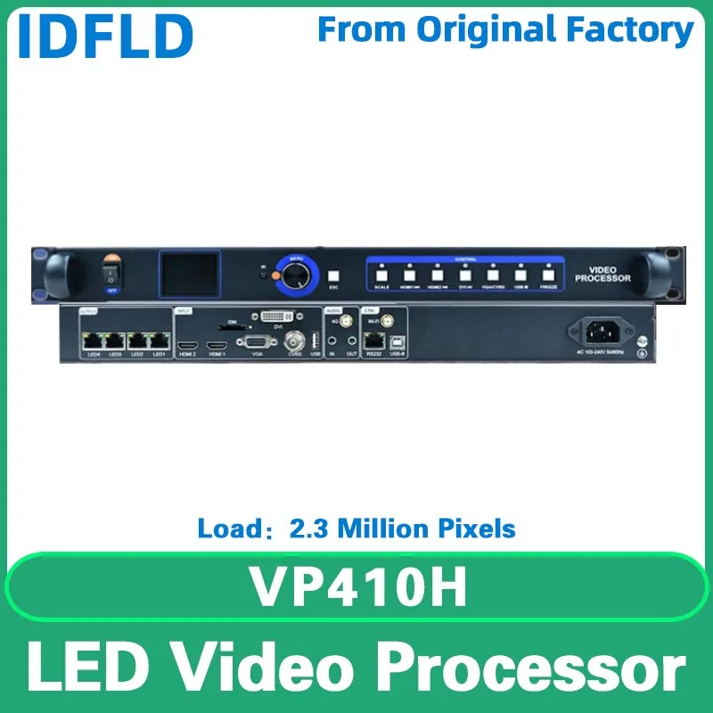 HD-VP410H Full Color LED Display Screen Video Processor 2-in-1 Synchronous System Controller USB HDMI DVI GA Playback