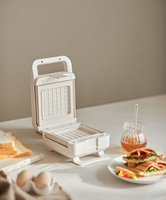 220V olayks Thick Press Sandwich Maker Timer Breakfast Machine Home Multi Function Waffle Toaster A