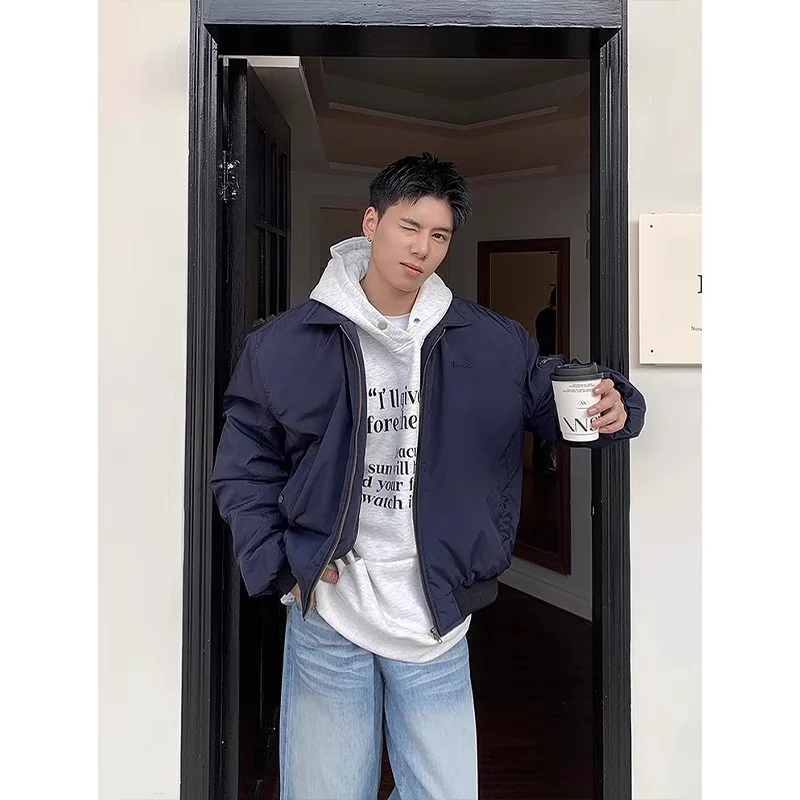 

Men's Flight Jaet ort Sle Spring Autumn American Retro Cleanfit Baseball Coat Loose Fit No Ironing Procing Trendy