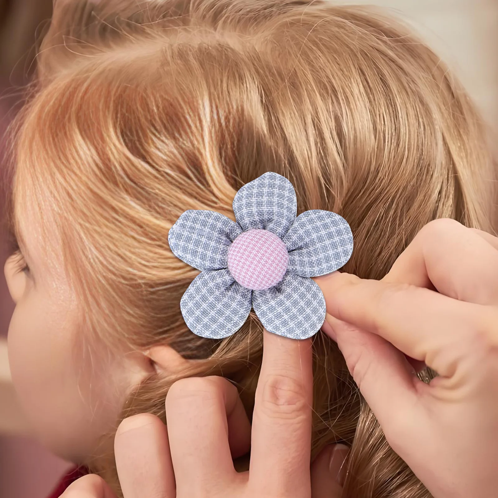

10 Pcs 's Hair Tie Soft Ties Scrunchies Ponytail Holders Little with Flowers Fabric Elastic