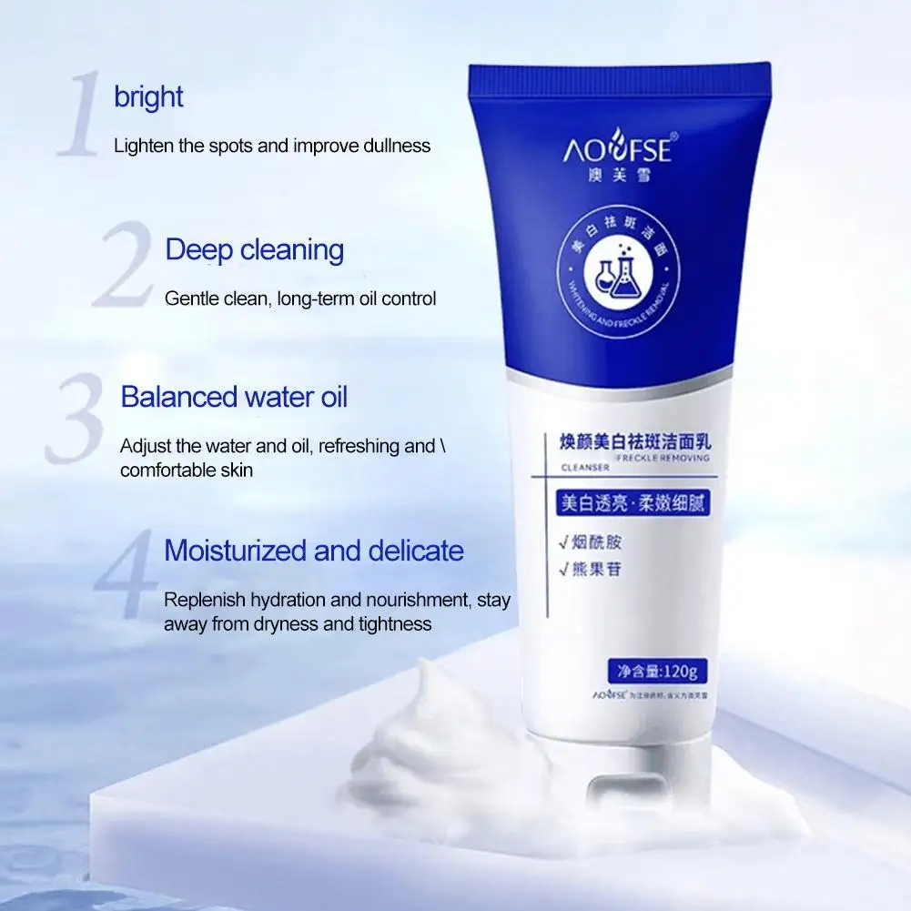 

120g Facial Cleanser Face Washing Moisturizing Man Skin Care Oil Control Blackhead Remove Scrub Cosmetics Deep Norishing