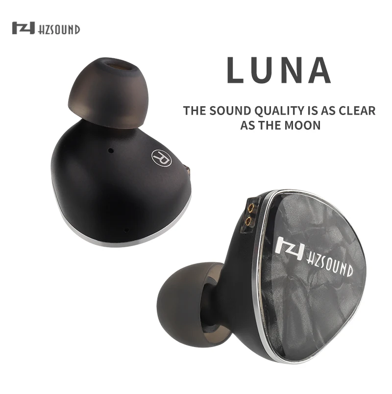 HZSOUND LUNA Earphone with 0.78 2 Pin 3.5/4.4mm Replaceable Plugs