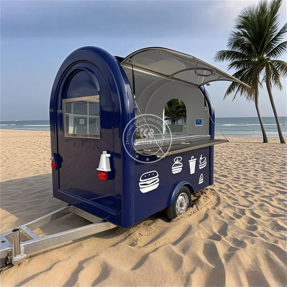High Quality European Standard Street Mobile Fast Food Trailer Fully Equipped Street Concession Fast Food Truck With Kitchen