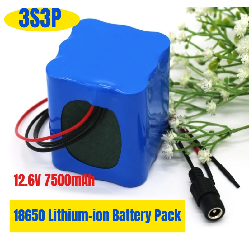 

12V 3S3P 12.6V 7500mAh 18650 Lithium-ion Battery Pack
