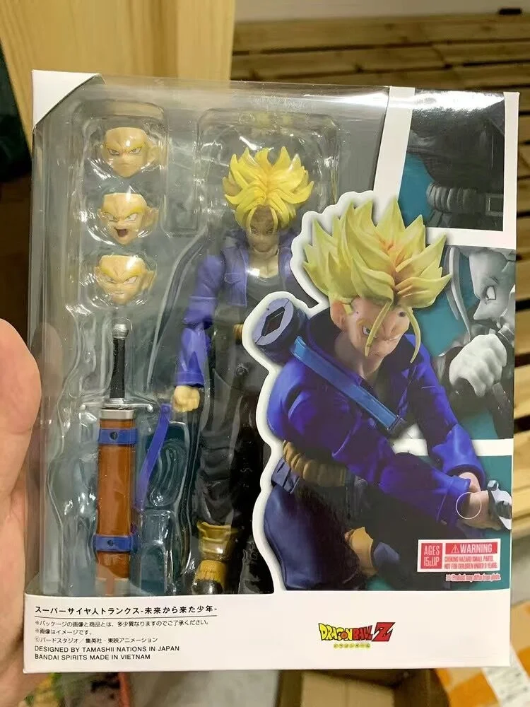 Dragon Ball Anime Figure Shfiguarts Trunksshf Trunks Boy From Future Model Dbz Toys Action Figures Collection Decor Christmas T