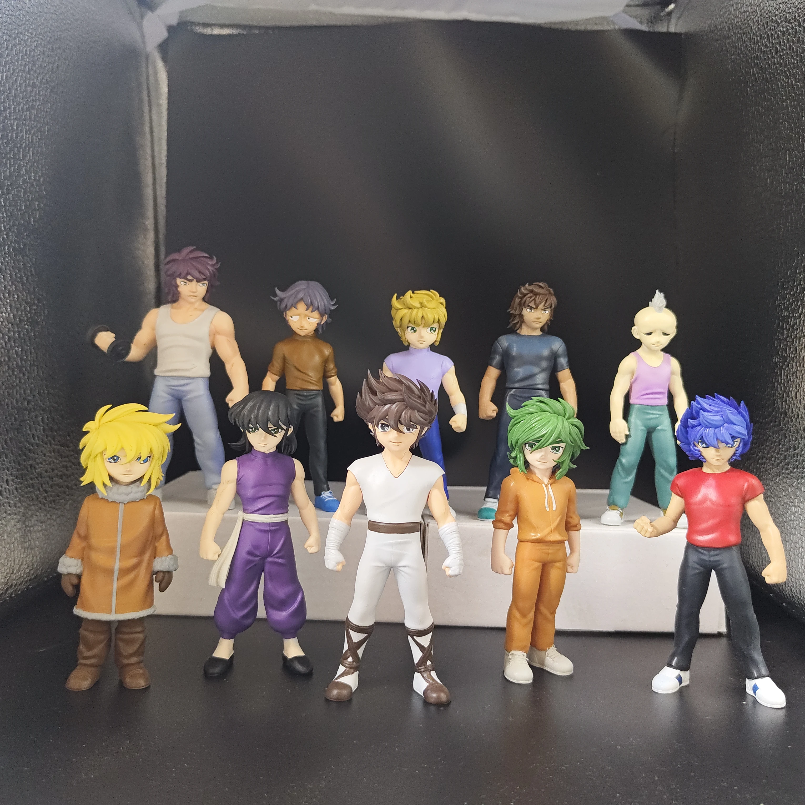 

Saint Seiya Childhood Version: Five Braves/Five Weaklings Seiya Shiryu Hyoga Shun Ikki Jabu Nachi Ban Resin Statue Model Set