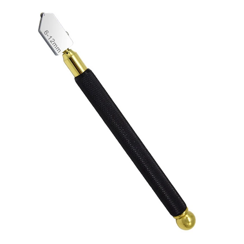 ABKP-Glass Knife Set Oil-Filled Glass Knife Marking Pen Set Black Handle Glass Cutter Head