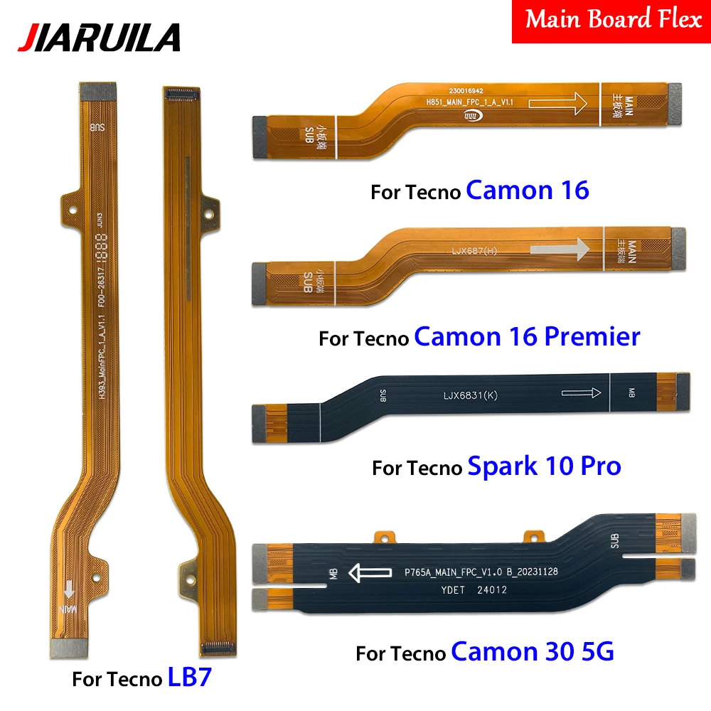 كابل مرن رئيسي لـ Tecno Zero 8 X Pro Neo 20 30 5G 2023 Camon 16 18P 30 5G Spark 8T 8P 10 Pro توصيل اللوحة الرئيسية