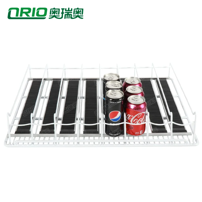 Supermarket Refrigerator Beverage Display Rack, Store Drink Bottle Glides, Smart Display Shelf Freezer Gravity Feed Roller Shelf