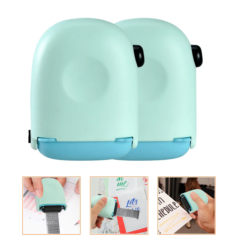 2 Pcs Express Unpacking Stamp Bank Statement Secret Seals Roller Practical Convenient Id Plastic Assorted Color