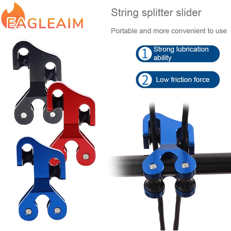String Splitter Slider Metal D-ring Peephole Composite Pulley Bow String Splitter Set Archery Accessories Archery Equipment
