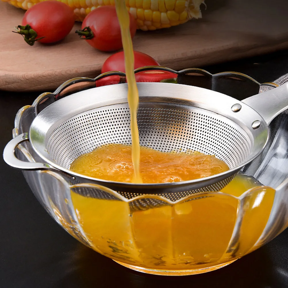 

1Pcs Stainless Steel Oil Strainer Long Handle Frying Filter Spoon Kitchen Juice Filter French Fries Colander