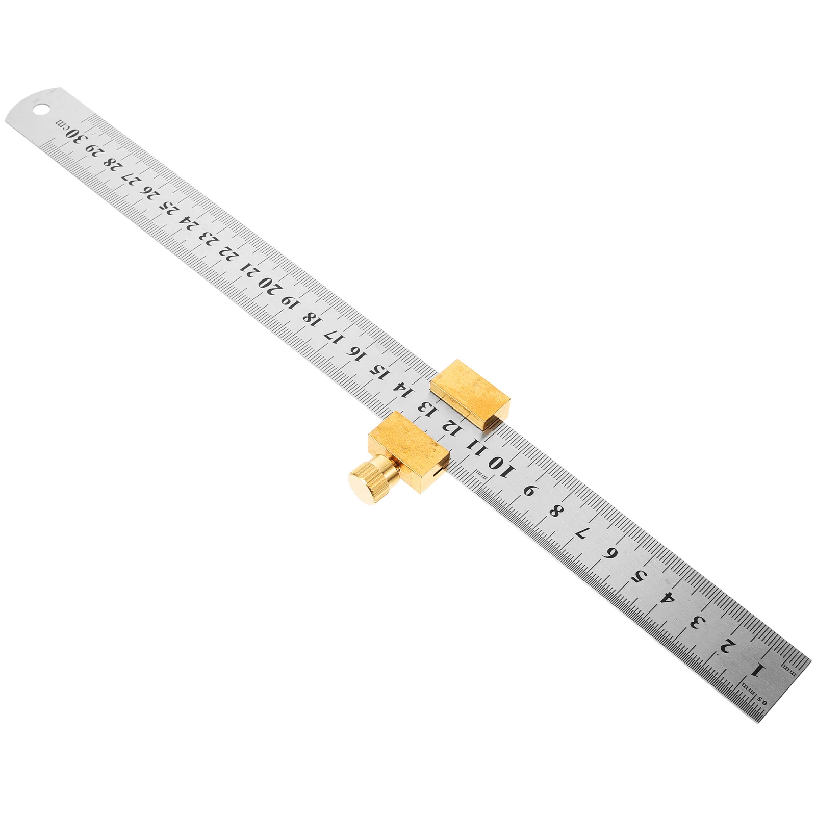 

1Set Brass Woodworking Line Locator Stop Practical Manual Marking Locator Measuring Tool for Woodworking Drawing