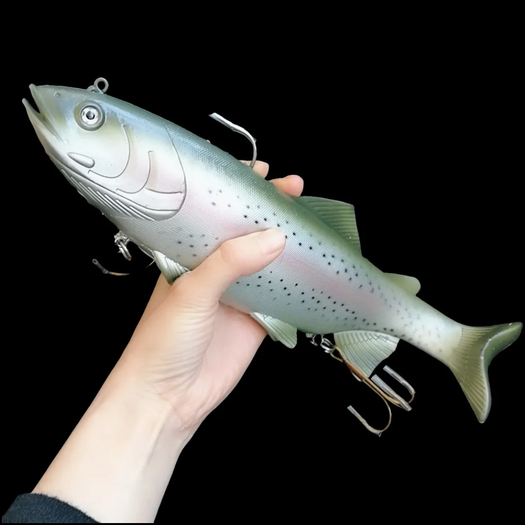 

Swolfy 30cm 400g Slow Pitch Jig with Anti-Bite Hook - Heavy Duty Jigging Lure for Deep Sea, Offshore & Bottom Fishing