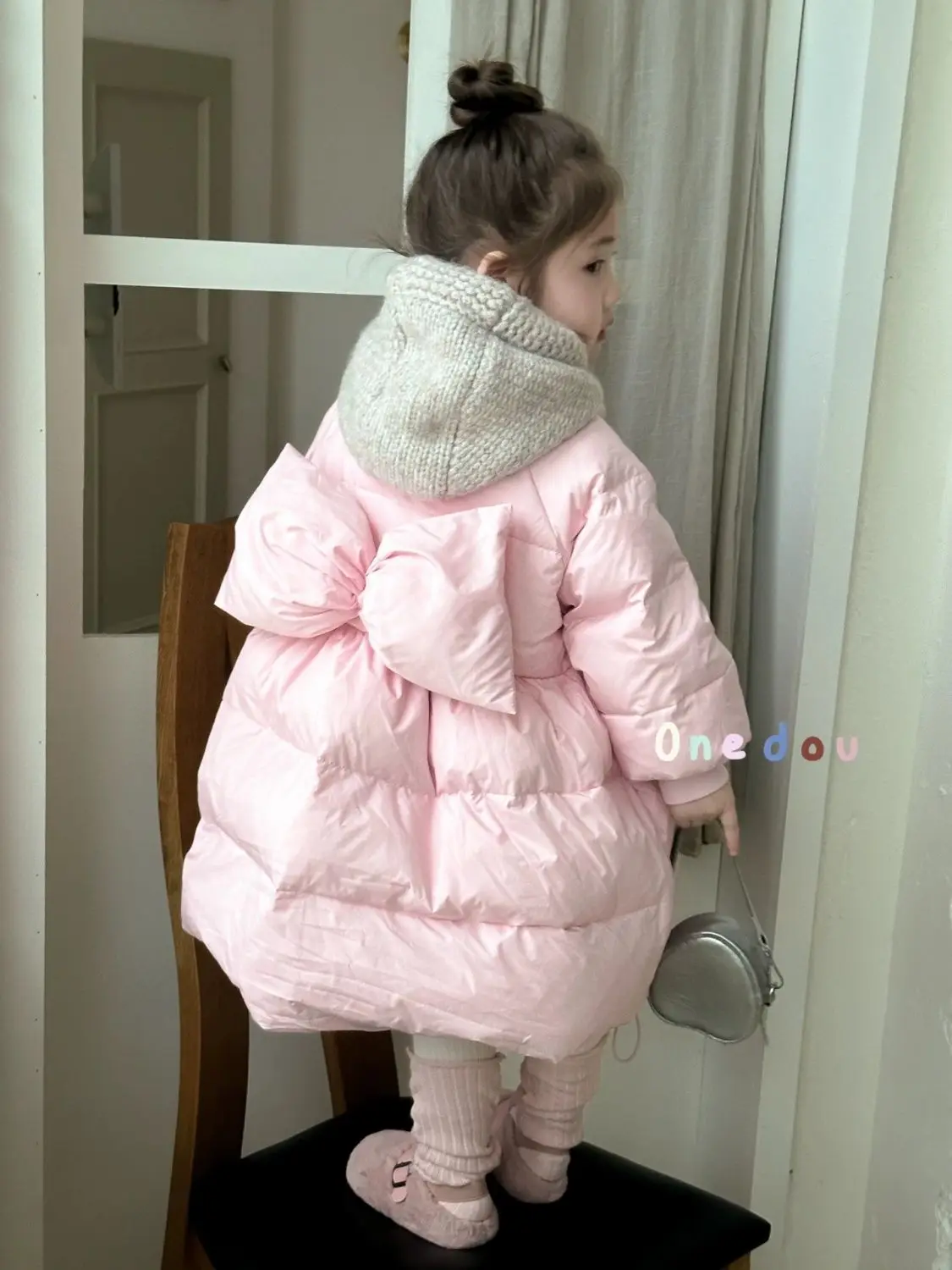 

Girls Padded Coat 2025 Winter Korean Print Solid Color Warm Puffer Jacket Thickened Outerwear for 2-6Y Kids Chic