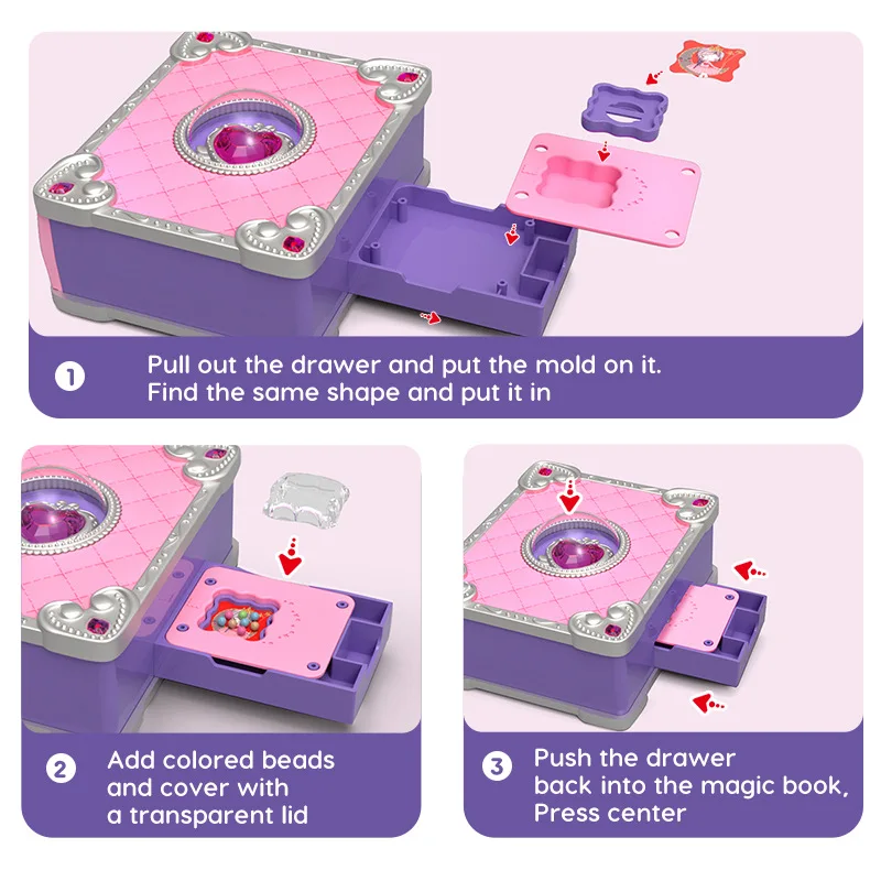 Универсальная волшебная книга, детские игрушки для рукоделия, креативная 3D машина для наклеек, ручная работа, сделай сам, ювелирный брелок, подарочная коробка, набор для девочек