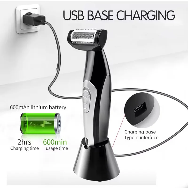 Adjustable Extreme Reach Detachable stretchable Handle electric back and body remover body trimmer back shaver for men
