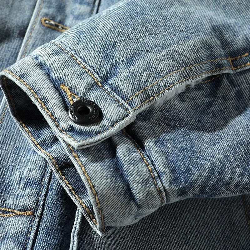 2023 Nieuwe Winter Verdikte Lamswol Hoodie Veelzijdige Denim Katoenen Jas Grote Stevige Winter Katoenen Jas