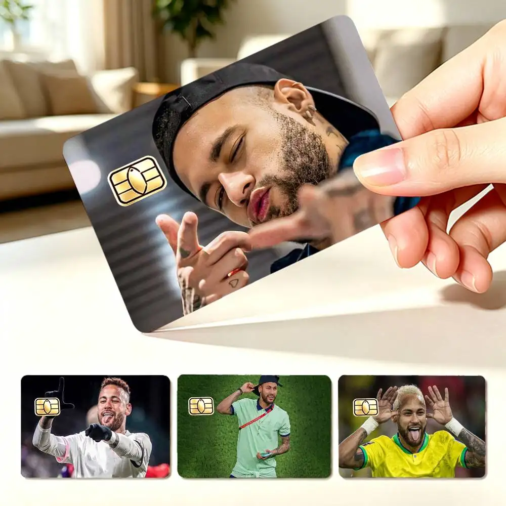 COOL Football Star Neymar Jr  4pcs 1Set Card Stickers Small Waterproof Chip 4PCS Card Sticker Anti-Scratch