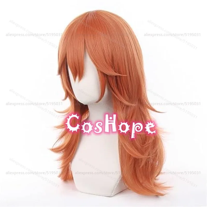 Parrucca cosplay Angel Devil Parrucca arancione lunga 60 cm Cosplay Parrucche cosplay anime Parrucche sintetiche resistenti al calore Capelli da festa per le donne