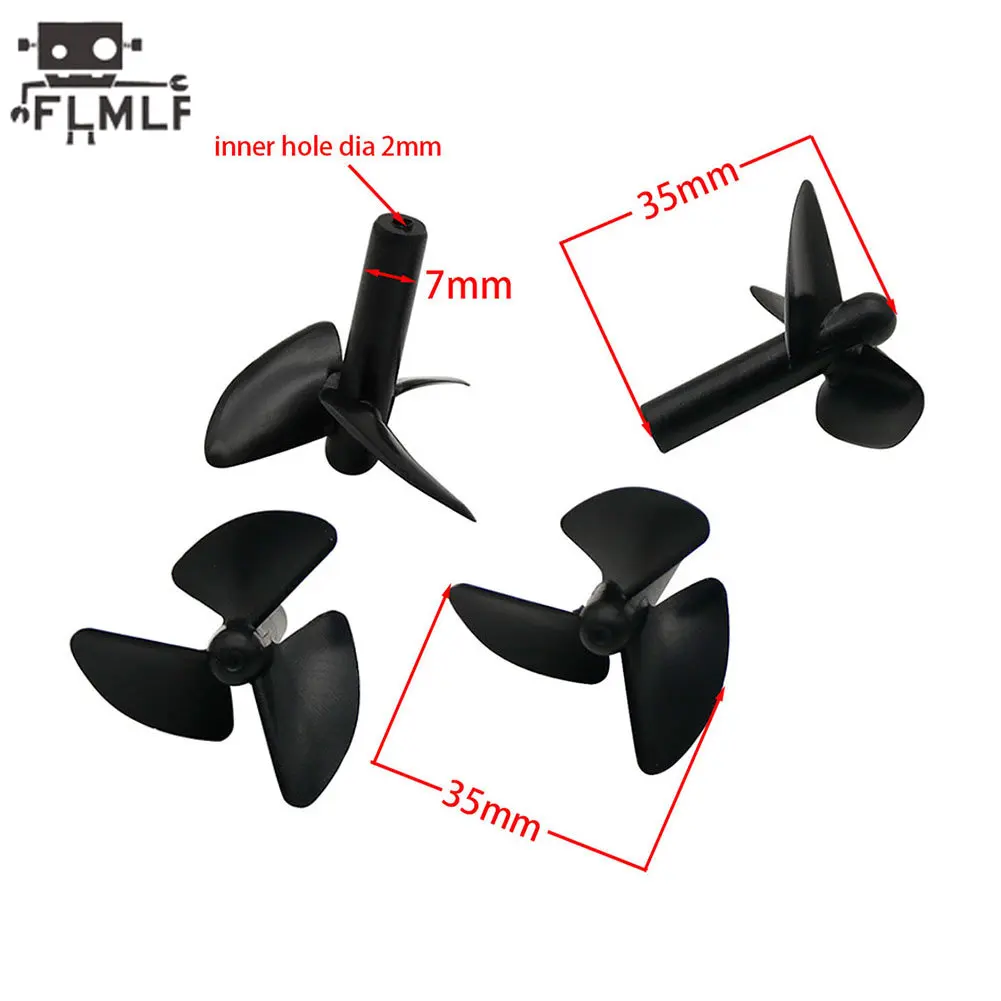 Rc Boot 3-bladige Propeller Voor Rc Visaas Boot Onderwater Thruster Motor Motor Diy Trawlers Schip Volledige Immersie Propellers